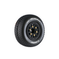 Louise R/C SC-Turbo 1/10 Short Course Tires Soft 12mm 14mm 17mm Removable Hex Mounted Black Rim Pair
