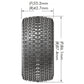 Louise R/C E-Maglev 1/10 4WD Front Buggy Tires Soft, Mounted White (12mm Hex)