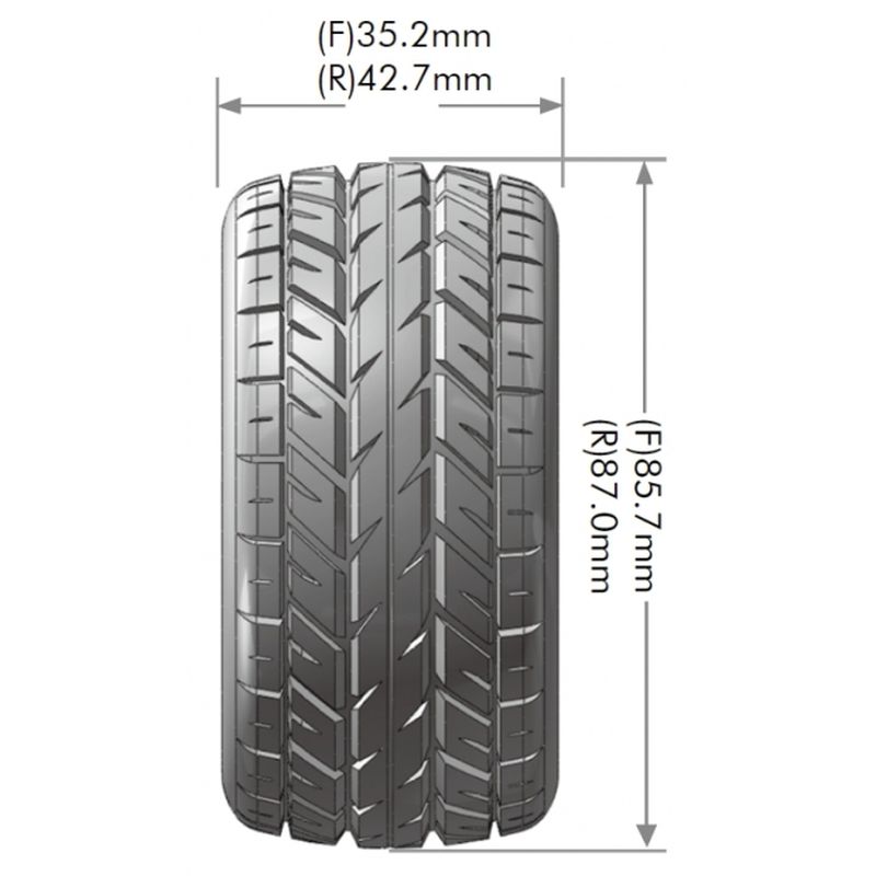Louise R/C E-Rocket 1/10 4WD Front Buggy Tires Soft, Mounted White (12mm Hex)