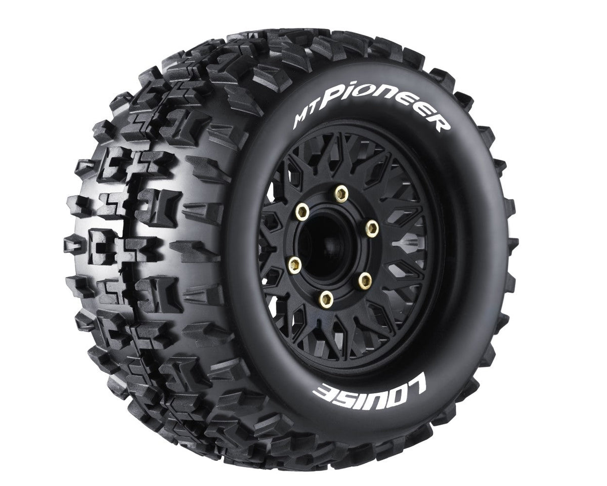 Louise R/C MT-Pioneer Soft 1/10 Monster Truck Tires, Removable Hex (0" & 1/2" Offset)