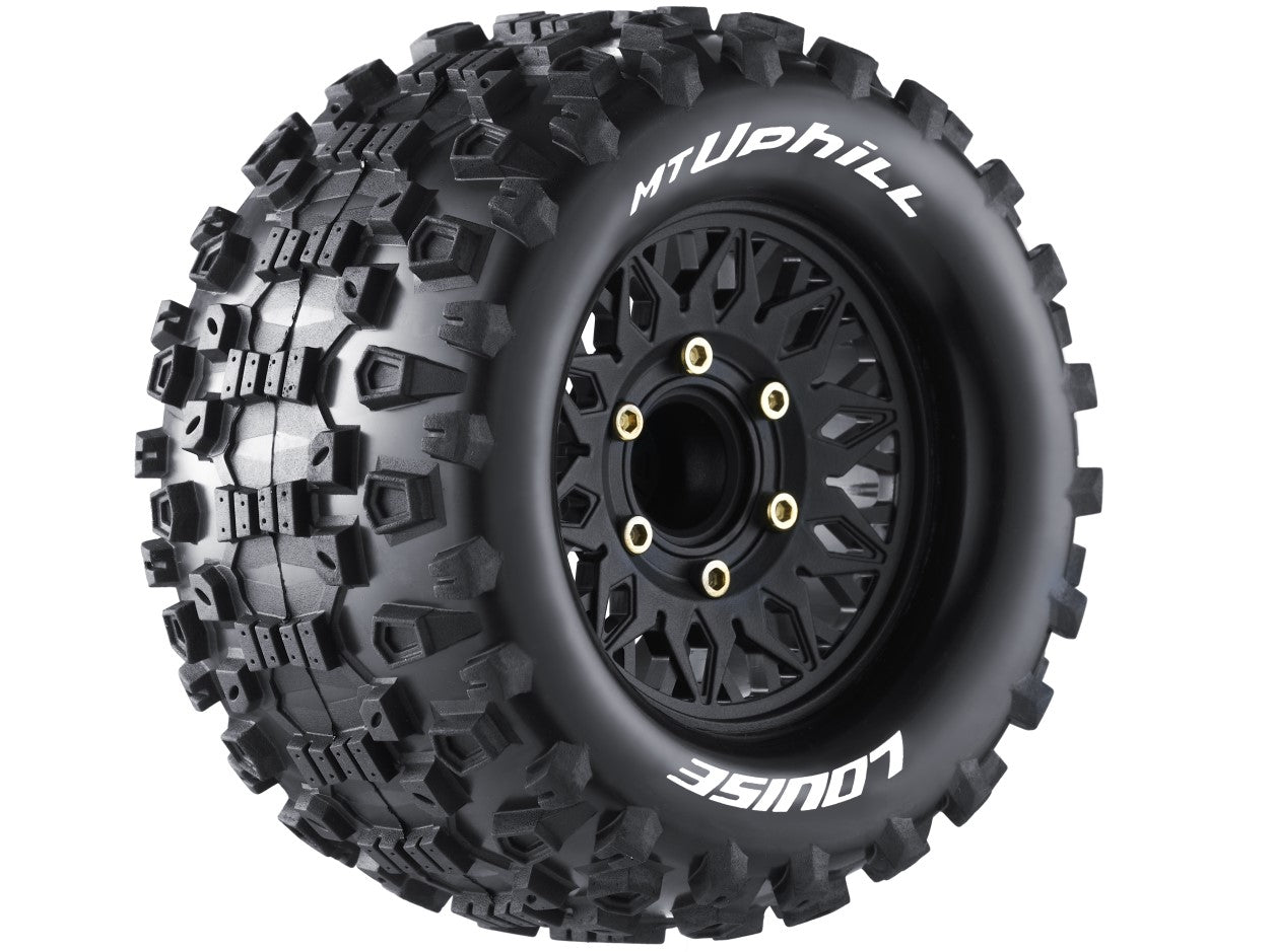 Louise R/C MT-Uphill Soft 1/10 Monster Truck Tires, Removable Hex (0" & 1/2" Offset)