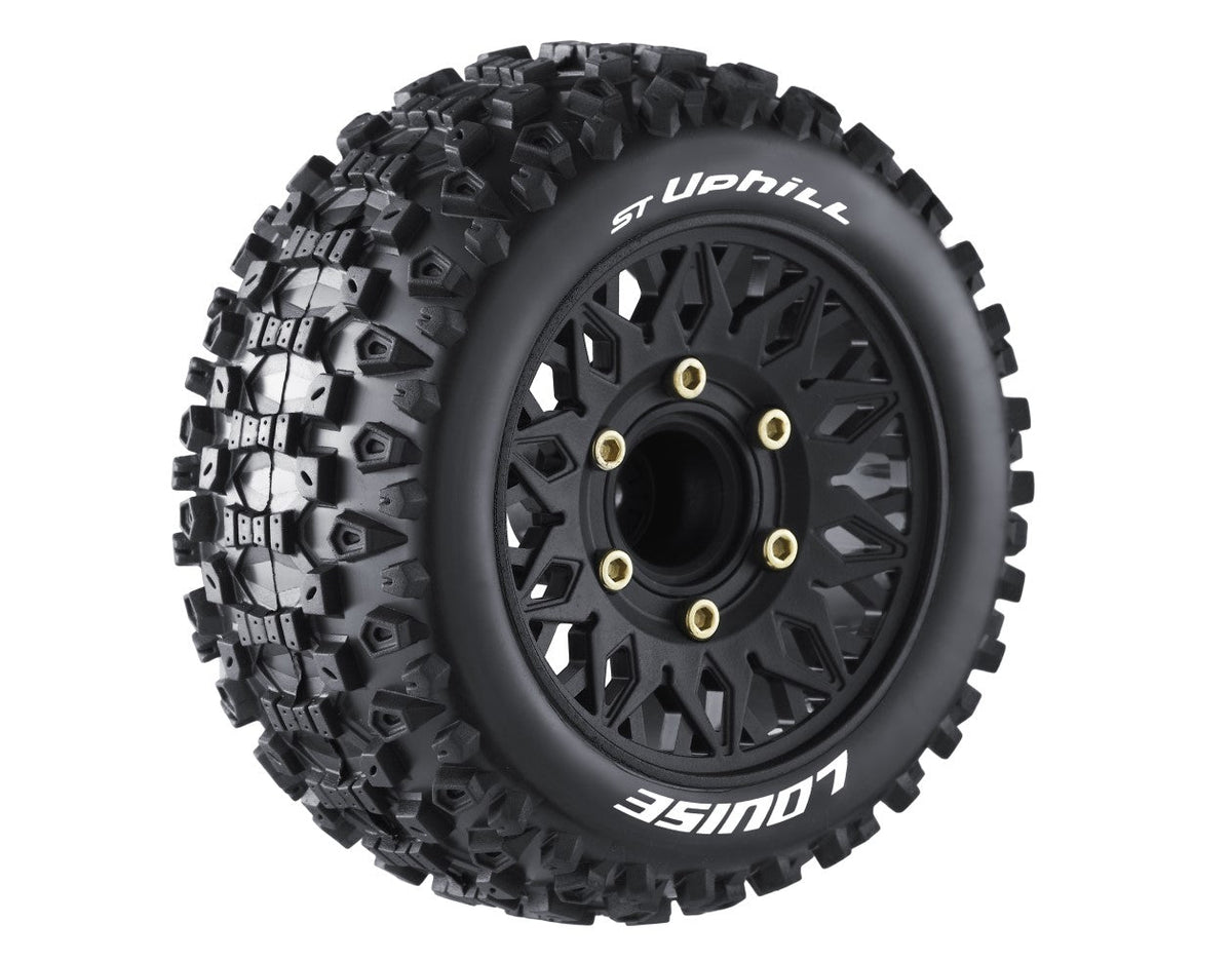 Louise R/C ST-Uphill Soft 1/10 Stadium Truck Tires, Removable Hex (0" & 1/2" Offset)