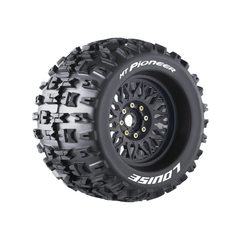 Louise R/C MT-Pioneer Sport 1/8 4.2" Monster Truck MFT Belted Tires, 17mm Hex (0" & 1/2" Offset)