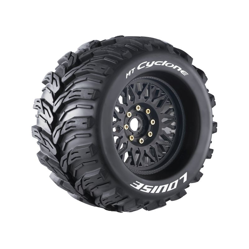 Louise R/C MT-Cyclone Sport 1/8 3.8" Monster Truck MFT Belted Tires, 17mm Hex (0" & 1/2" Offset)
