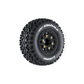 Louise R/C SC-Uphill 1/10 Short Course Tires Soft 12mm 14mm 17mm Removable Hex Mounted Black Rim Pair