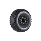 Louise R/C SC-Hummer 1/10 Short Course Tires Soft 12mm 14mm 17mm Removable Hex Mounted Black Rim Pair