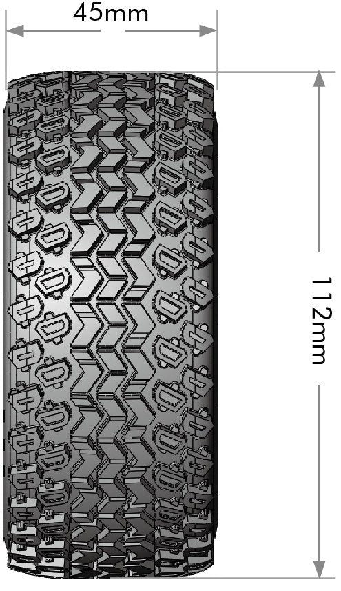 Louise R/C SC-Hummer 1/10 Short Course Tires Soft 12mm 14mm 17mm Removable Hex Mounted Black Rim Pair