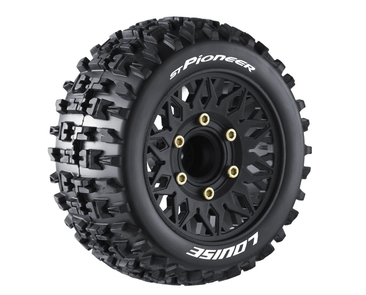 Louise R/C ST-Pioneer Soft 1/10 Stadium Truck Tires, Removable Hex (0" & 1/2" Offset)