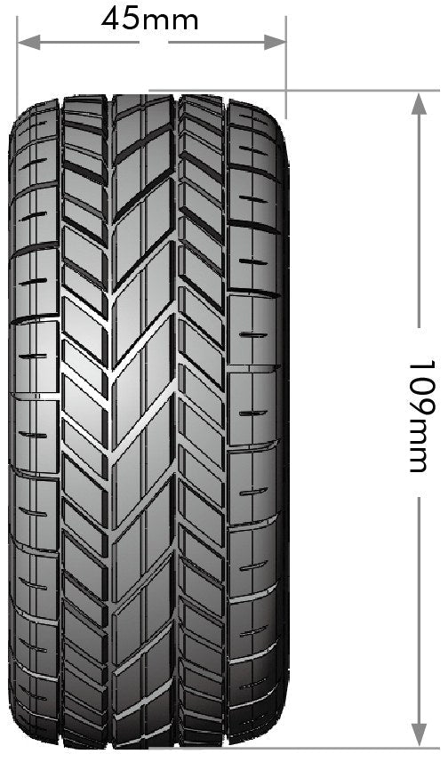 Louise R/C SC-Rocket M Oval Track 1/10 Short Course Tires Super Soft 12mm 14mm 17mm Hex Black Rim Pair