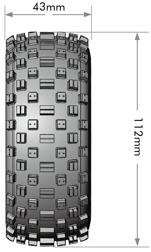 Louise R/C SC-Rock 1/10 Short Course Tires Soft 12mm 14mm 17mm Removable Hex Mounted Black Rim Pair