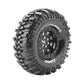 Louise R/C CR-Champ 1/10 1.9" Crawler Tires Mounted 12mm Hex Super Soft Black Rim Pair