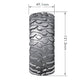 Louise R/C CR-Rowdy 1/10 1.9" Crawler Tires Mounted 12mm Hex Super Soft Black Rim Pair