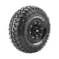 Louise R/C CR-Griffin 1/10 2.2" Crawler Tires Mounted 12mm Hex Super Soft Black Rim Pair