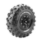 Louise R/C CR-Rowdy 1/10 2.2" Crawler Tires Mounted 12mm Hex Super Soft Black Rim Pair