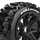 Louise R/C B-Ulldoze 1/5 Off-Road Buggy Tires, Mounted on Black Rims (24mm Hex)