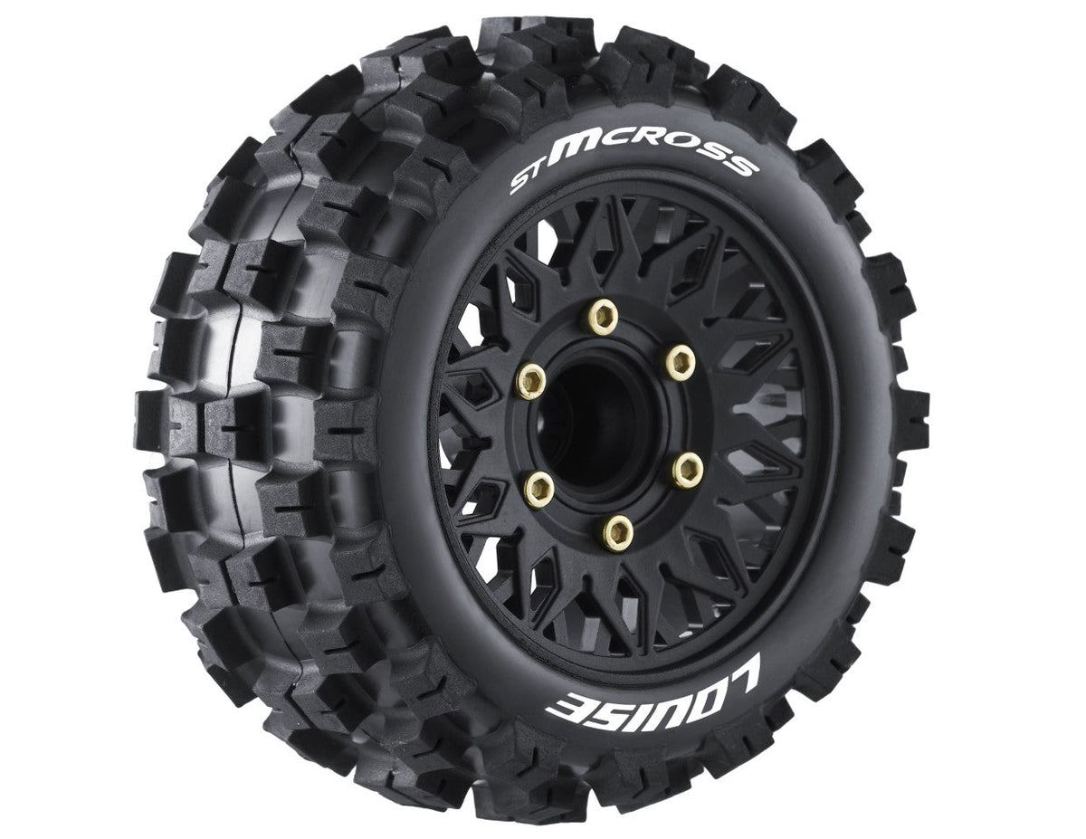 Louise R/C ST-MCross Soft 1/10 Stadium Truck Tires, Removable Hex (0" & 1/2" Offset)