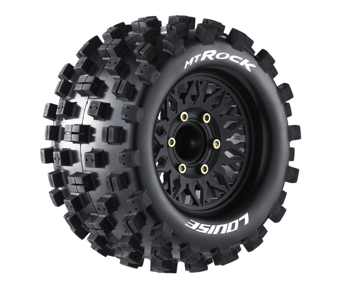 Louise R/C MT-Rock Soft 1/10 2.8" Monster Truck Belted Tires, Removable Hex (12/14/17mm)