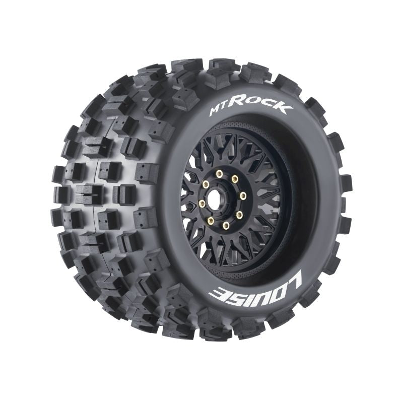 Louise R/C MT-Rock Sport 1/8 3.8" Monster Truck MFT Belted Tires, 17mm Hex (0" & 1/2" Offset)