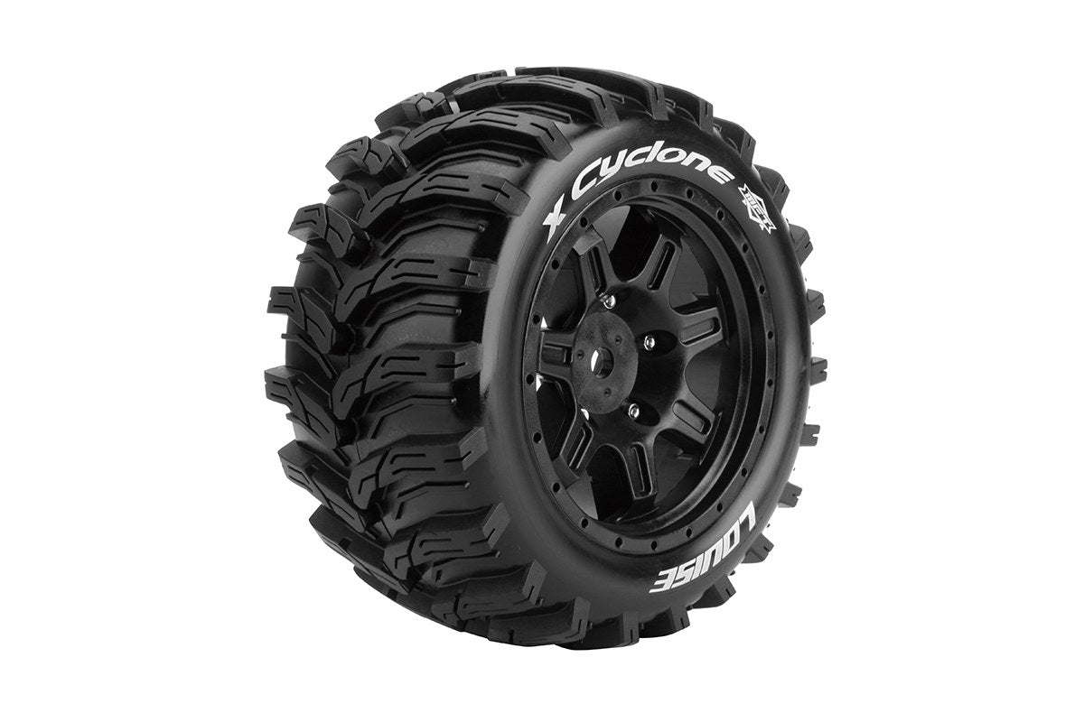 Louise R/C MFT X-Cyclone Belted Monster Truck Tires Mounted 24mm Hex Pair for Arrma Kraton 8S