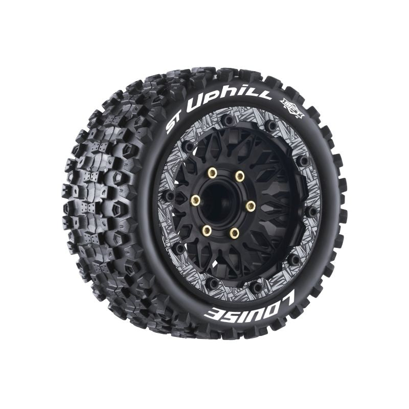 Louise R/C MFT ST-Uphill Soft 1/10 Stadium Truck Tires, Removable Hex (0" & 1/2" Offset)