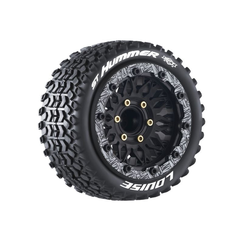 Louise R/C MFT ST-Hummer Soft 1/10 Stadium Truck Tires, Removable Hex (0" & 1/2" Offset)