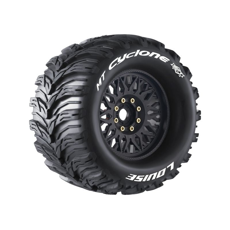 Louise R/C MT-Cyclone Sport 1/8 3.8" Monster Truck MFT Belted Tires, 17mm Hex (0" & 1/2" Offset)