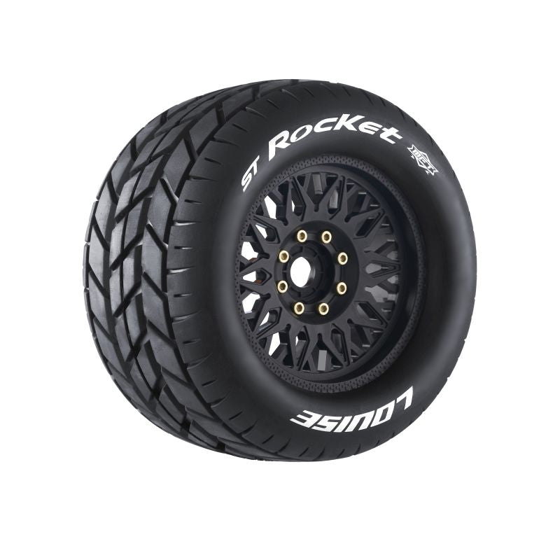 Louise R/C ST-Rocket Sport 1/8 3.8" Stadium Truck MFT Belted Road Tires, 17mm Hex (0" & 1/2" Offset)