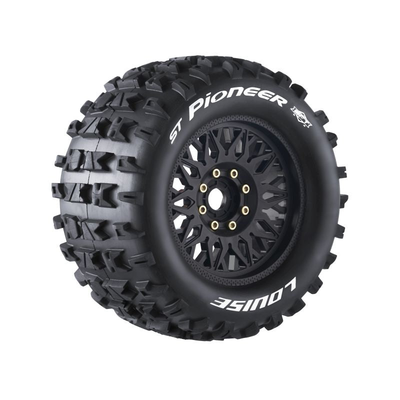Louise R/C ST-Pioneer Sport 1/8 3.8" Stadium Truck MFT Belted Tires, 17mm Hex (0" & 1/2" Offset)