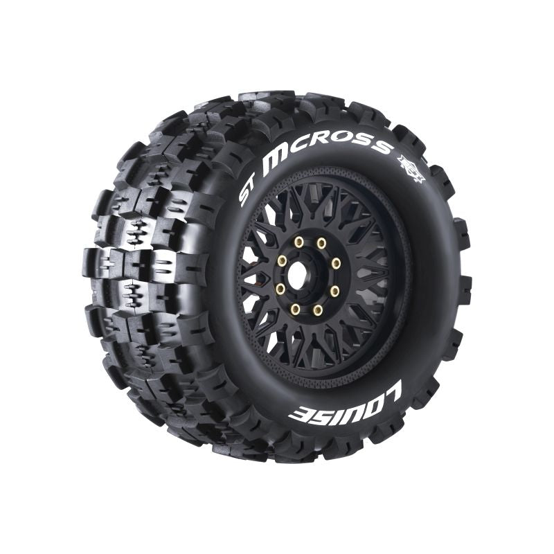 Louise R/C ST-MCross Sport 1/8 3.8" Stadium Truck MFT Belted Tires, 17mm Hex (0" & 1/2" Offset)
