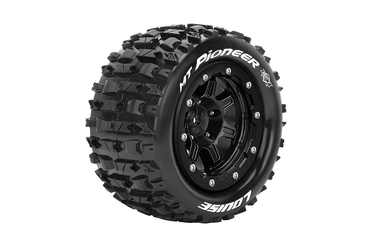 Louise R/C MT-Pioneer Sport MFT Belted Tires Bead-Lock 2.8" 17mm Hex 1/2" Offset Pair for Traxxas MAXX