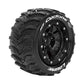 Louise R/C MT-Cyclone Belted Monster Truck Tires Bead-Lock 2.8" 17mm Hex 1/2" Offset Pair for Traxxas MAXX / MAXX V2