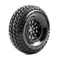 Louise R/C CR-Griffin 1/10 1.9" Crawler Class 1 Tires Mounted 12mm Hex Super Soft Black Rim Pair