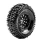 Louise R/C CR-Champ 1/10 1.9" Crawler Class 1 Tires Mounted 12mm Hex Super Soft Black Rim Pair