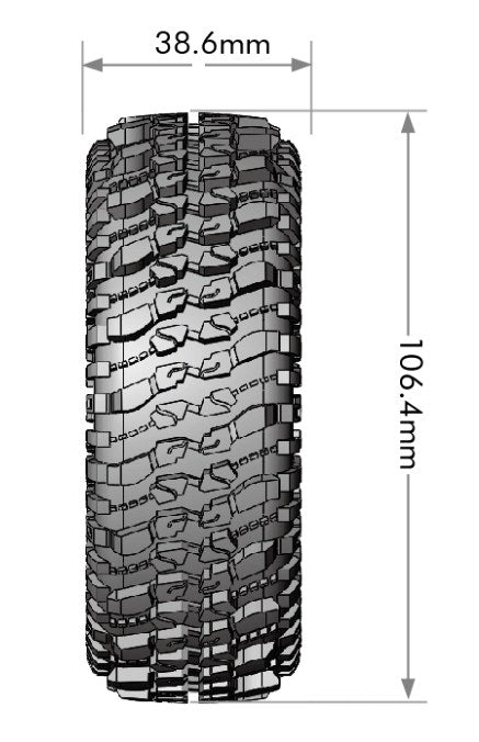 Louise R/C CR-Champ 1/10 1.9" Crawler Class 1 Tires Super Soft Unmounted Pair
