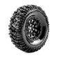 Louise R/C CR-Mallet 1/10 1.9" Crawler Class 1 Tires Mounted 12mm Hex Super Soft Black Rim Pair