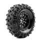 Louise R/C CR-Rowdy 1/10 1.9" Crawler Class 1 Tires Mounted 12mm Hex Super Soft Black Rim Pair