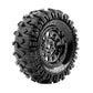 Louise R/C CR-Rowdy 1/10 1.9" Crawler Class 1 Tires Mounted 12mm Hex Black Rims Pair