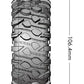 Louise R/C CR-Rowdy 1/10 1.9" Crawler Class 1 Tires Mounted 12mm Hex Black Rims Pair