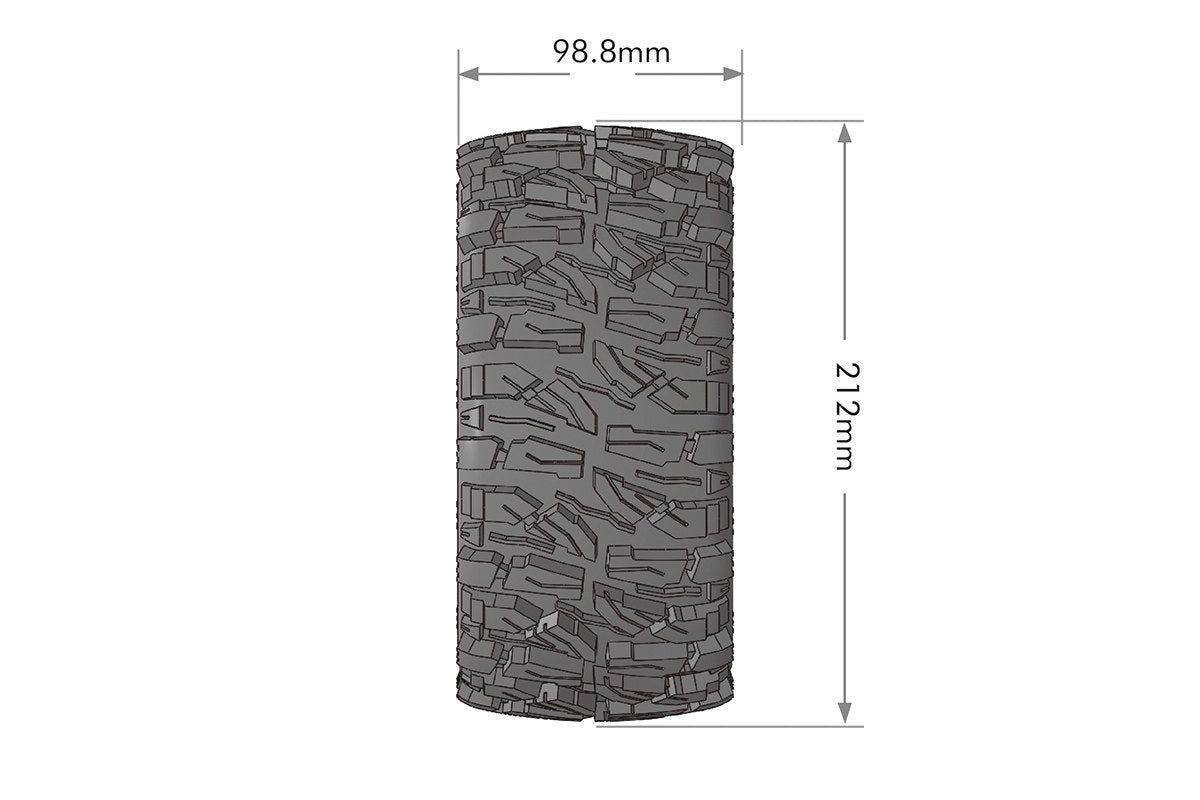 Louise R/C MFT X-Mallet Monster Truck Belted Tires 24mm Hex Pair for Traxxas X-MAXX / XRT