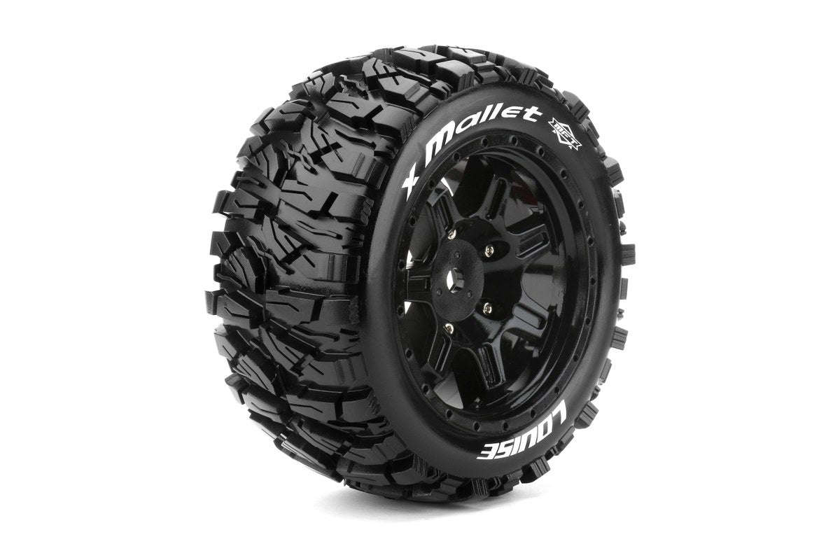 Louise R/C MFT X-Mallet Belted Monster Truck Tires Mounted 24mm Hex Pair for Arrma Kraton 8S