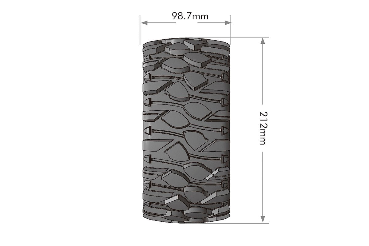 Louise R/C MFT X-Rowdy Sport Belted Monster Truck Tires Mounted 24mm Hex Pair for Arrma Kraton 8S