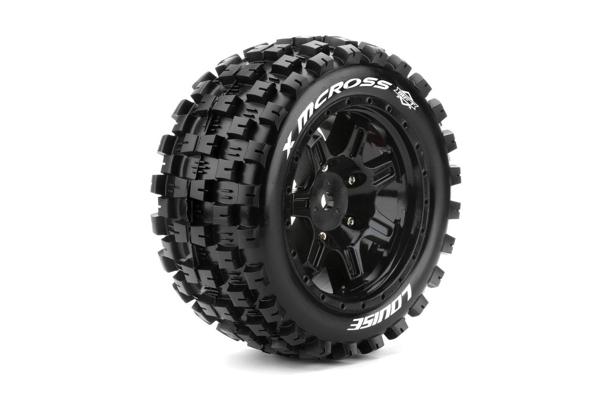 Louise R/C MFT X-Mcross Monster Truck Belted Tires 24mm Hex Pair for Traxxas X-MAXX / XRT