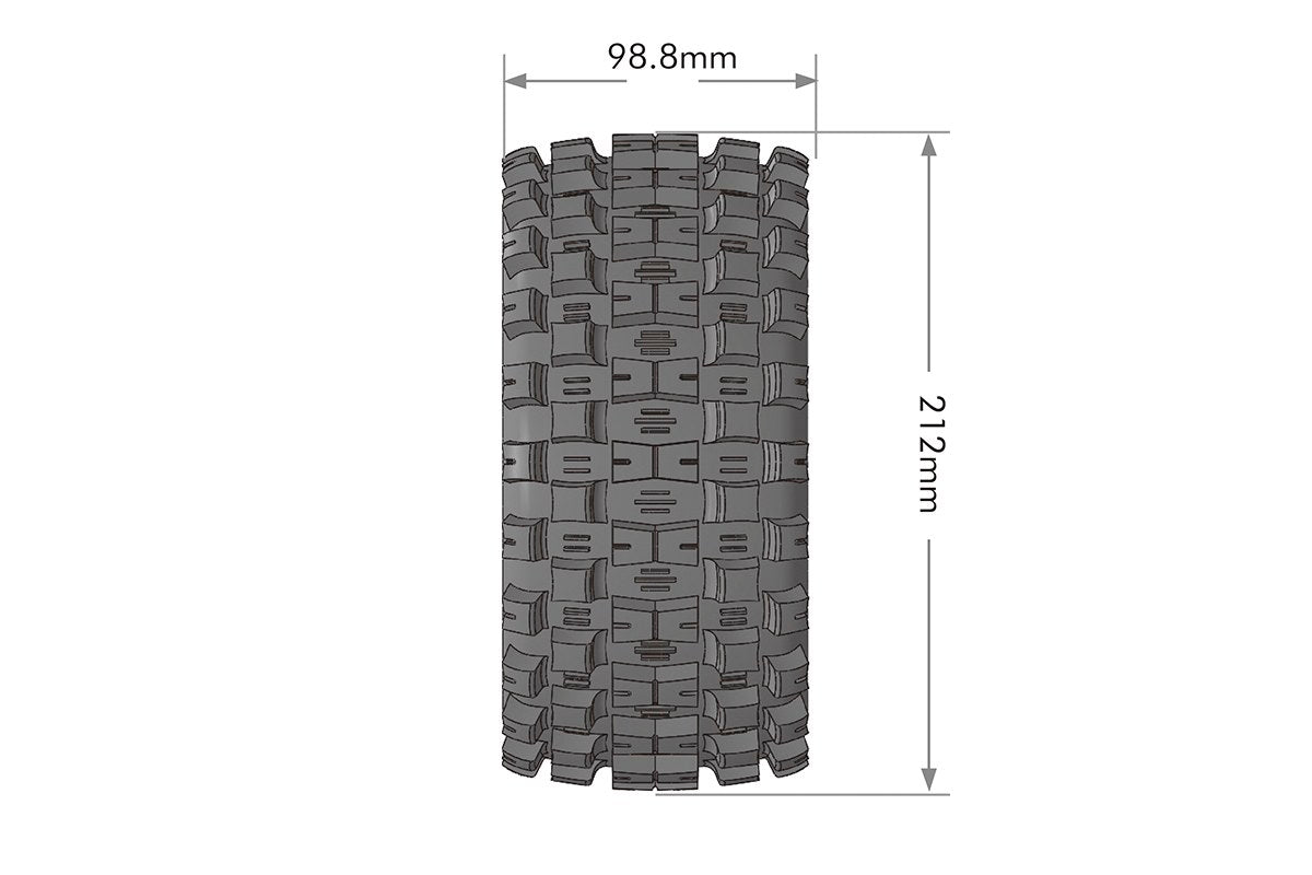 Louise R/C MFT X-Mcross Sport Belted Monster Truck Tires Mounted 24mm Hex Pair for Arrma Kraton 8S