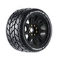 Louise R/C MT-Rocket Speed 1/8 Monster Truck Belted Tires Mounted Low Profile 17mm Hex 0" & 1/2" Offset Pair