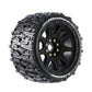 Louise R/C MT-Mallet Speed 1/8 Monster Truck Belted Tires Mounted Low Profile 17mm Hex 0" & 1/2" Offset Pair