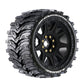 Louise R/C MT-Cyclone Speed 1/8 Monster Truck Belted Tires Mounted Low Profile 17mm Hex 0" & 1/2" Offset Pair