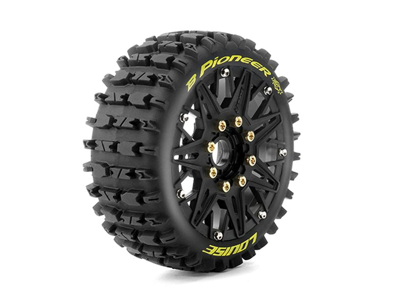 Louise R/C MFT B-Pioneer 1/8 Buggy Tires Soft, 17mm Hex, 0" & 1/2" Offset (2)