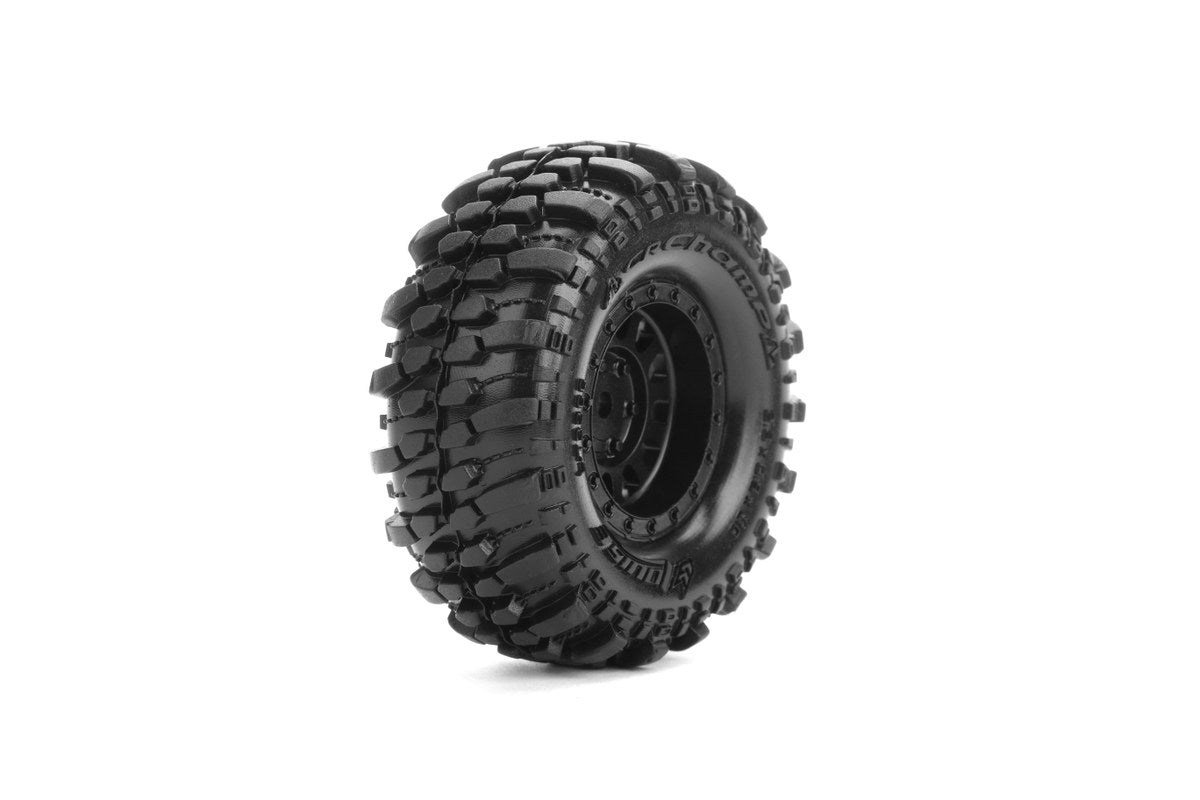 Louise R/C CR-Champ 1.0" Crawler Tires Mounted 7mm Hex Super Soft Pair for 1/18 and 1/24 Scale Crawlers