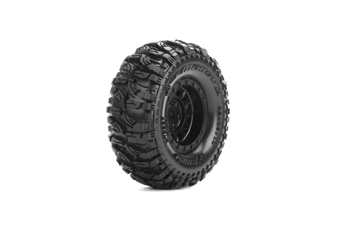 Louise R/C CR-Mallet 1.0" Crawler Tires Mounted 7mm Hex Super Soft Pair for 1/18 and 1/24 Scale Crawlers