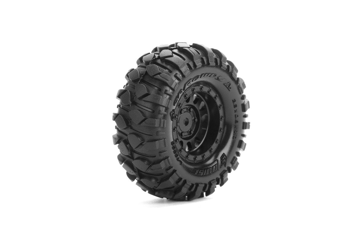 Louise R/C CR-Rowdy 1.0" Crawler Tires Mounted 7mm Hex Super Soft Pair for 1/18 and 1/24 Scale Crawlers